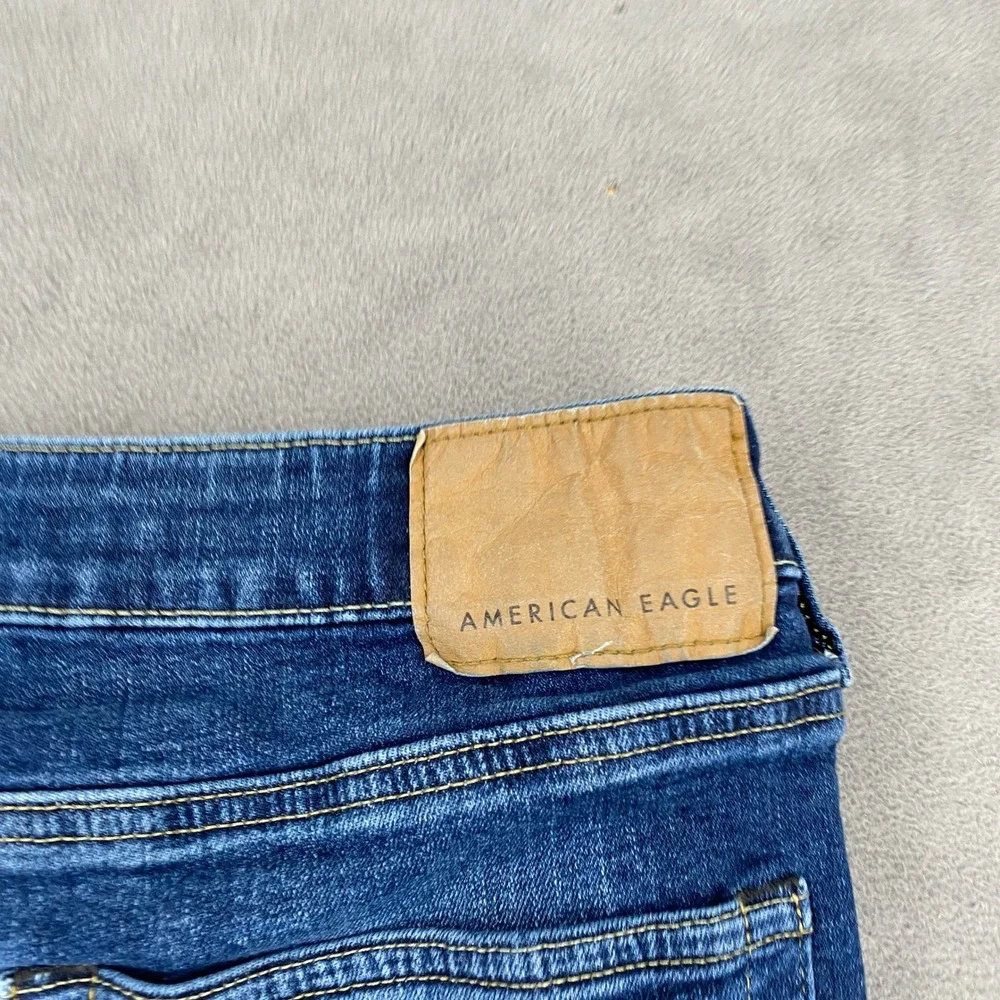 American Eagle Airflex+ Mens Straight Leg Jeans Blue Medium Wash 34x30